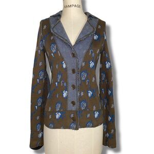 HWR Anthropologie Women’s Size XS Knit Cardigan Sweater Jacket Army Green